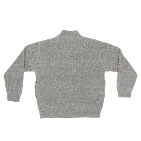 New Vintage RALPH ETON Gray Ribbed Full Zip Men's Cardigan Sweater sz L NWT /455 - Picture 6 of 6